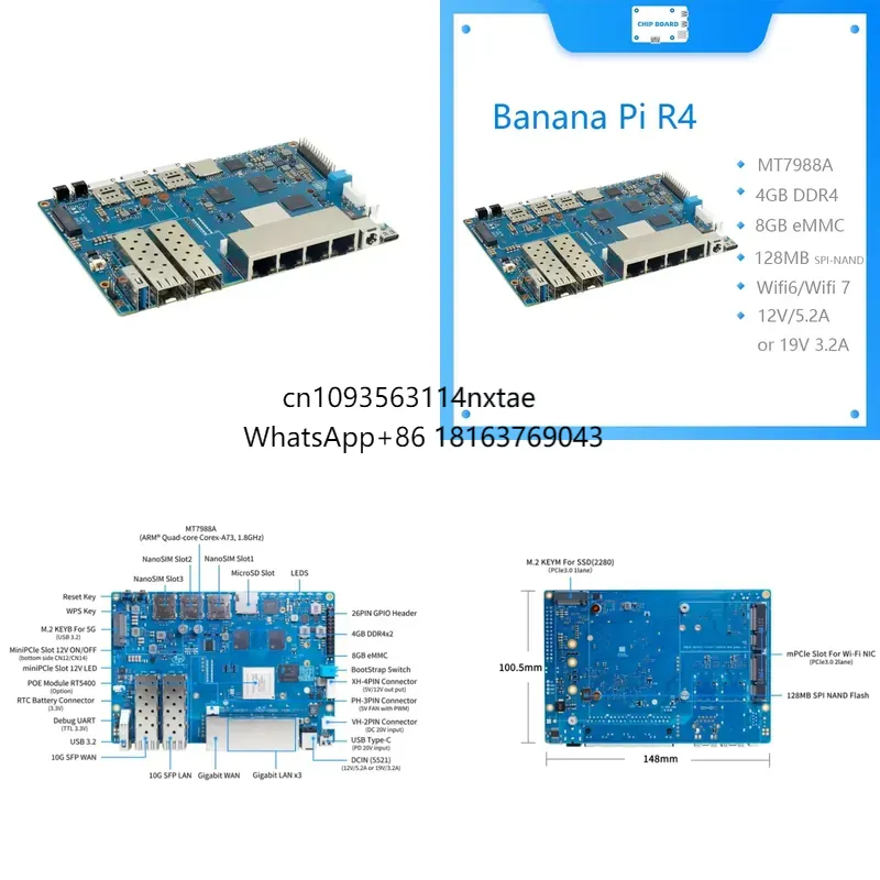 2026 Hot! Banana Pi BPI R4 Wif - Bananapi Bpi R4 Wifi 7 ulasan dan harga