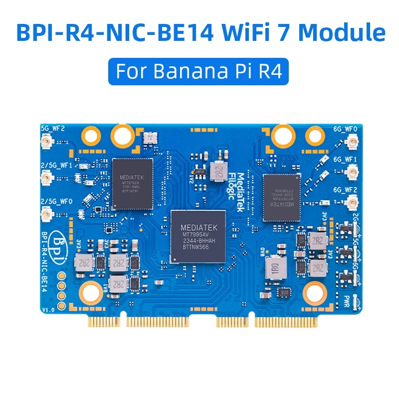 BPI-R4 BPI-R4-NIC-BE14 WiFi 7  - Bananapi Bpi R4 Wifi 7 ulasan dan harga